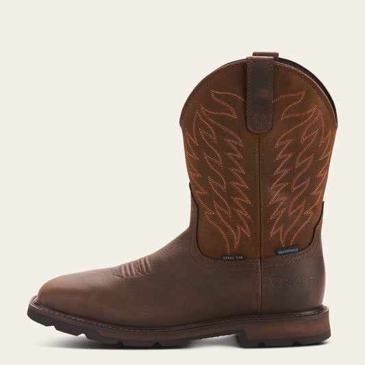 Groundbreaker Wide Square Toe Waterproof Steel Toe Work Boot