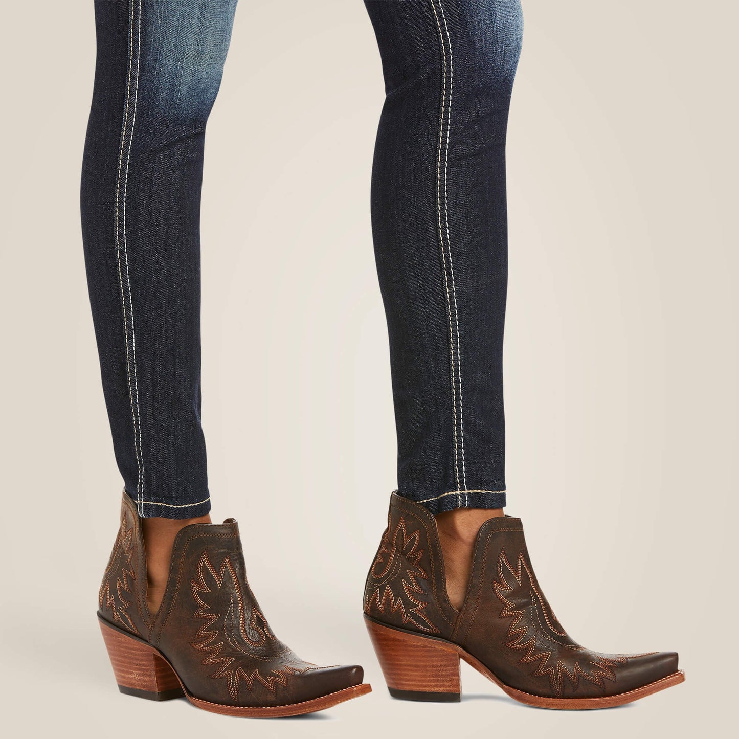 R.E.A.L. Mid Rise Stretch Outseam Ella Skinny Jean