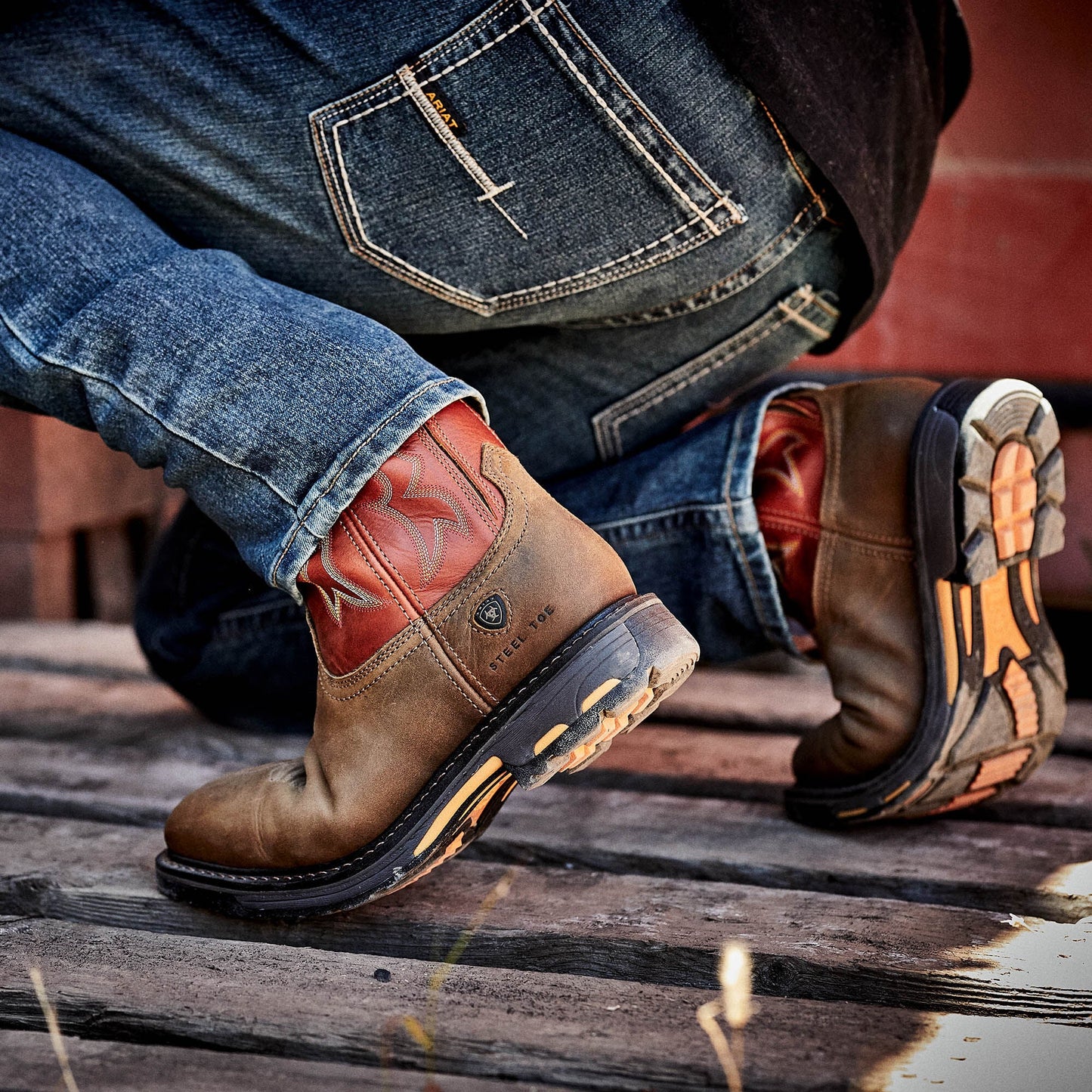WorkHog Wide Square Toe Steel Toe Work Boot