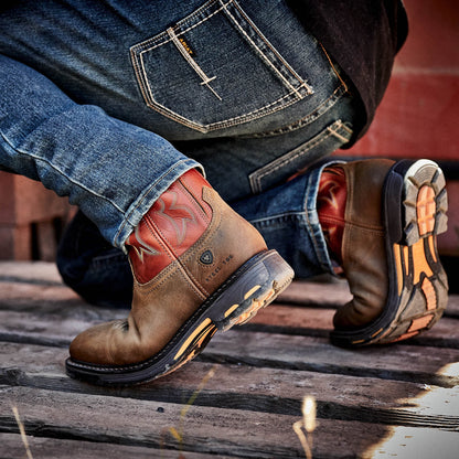 WorkHog Wide Square Toe Steel Toe Work Boot