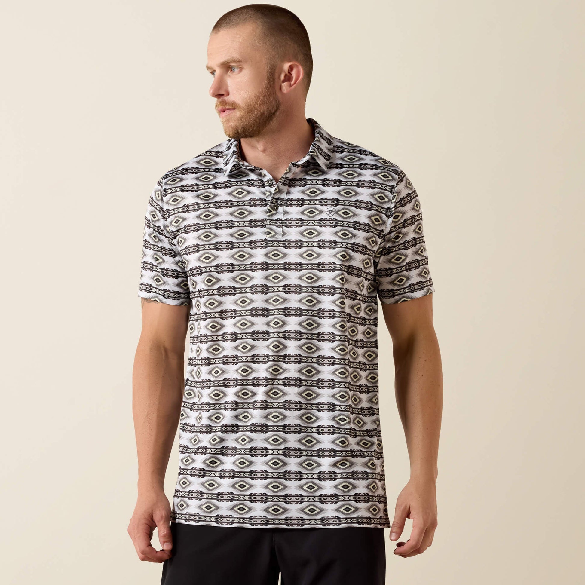 All Over Print Fitted Polo