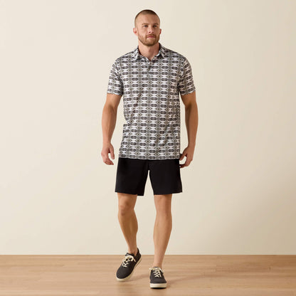 All Over Print Fitted Polo