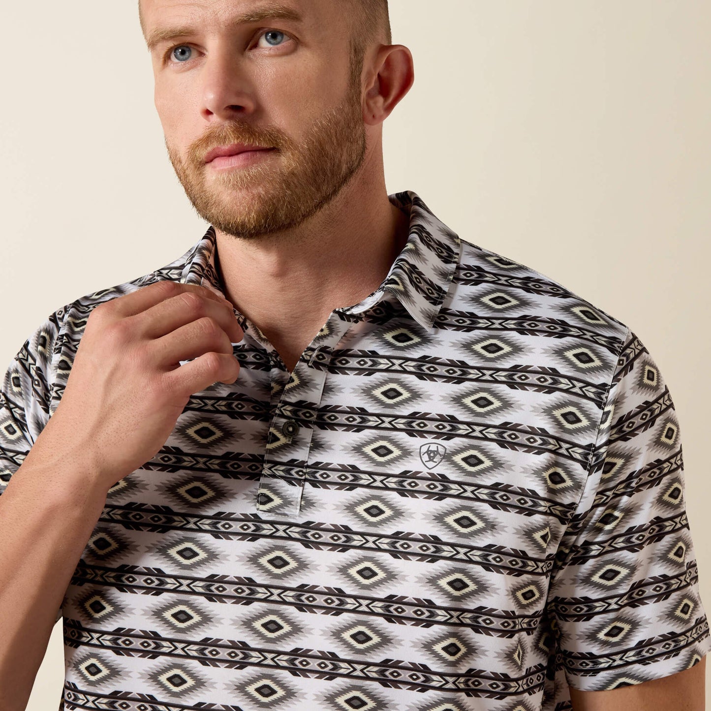 All Over Print Fitted Polo