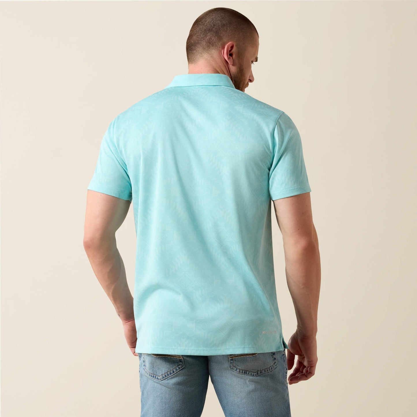 Jacquard Printed Fitted Polo