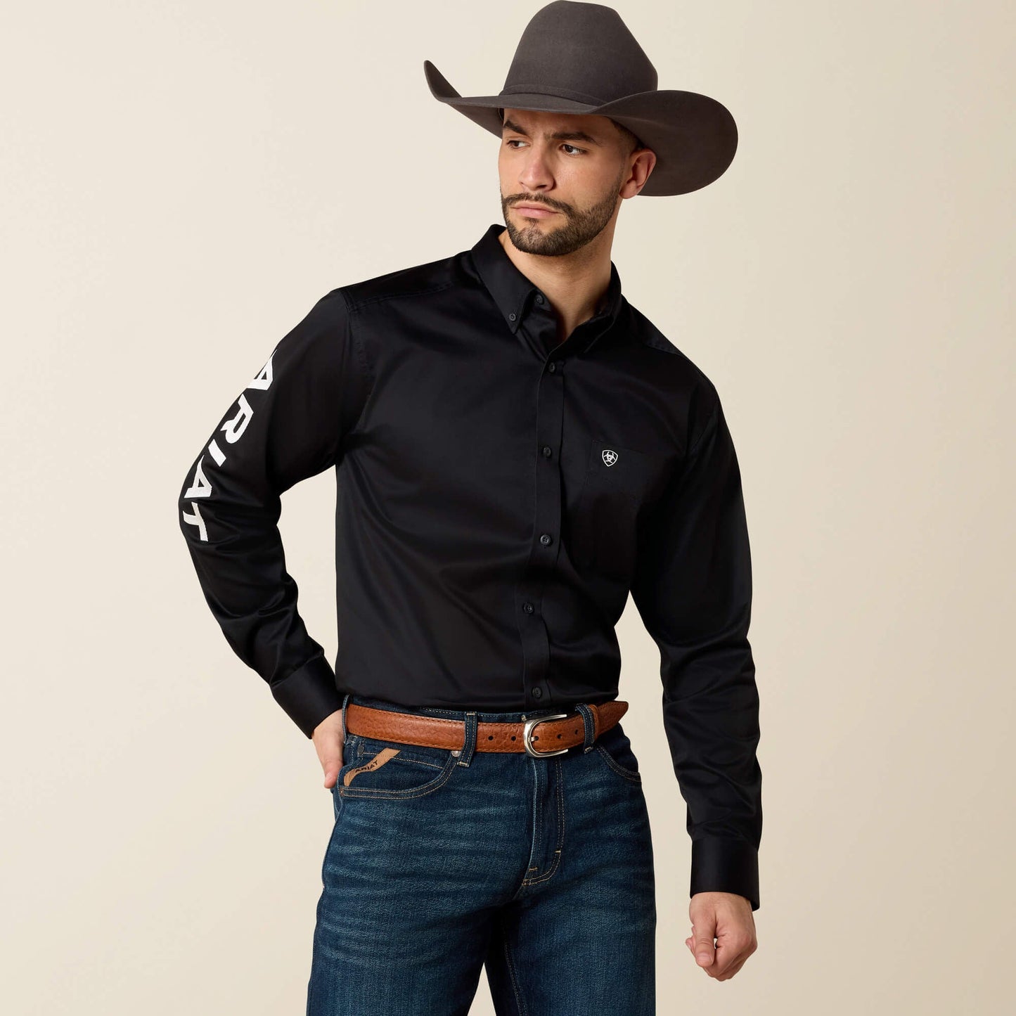 Team Logo Twill Fitted Shirt