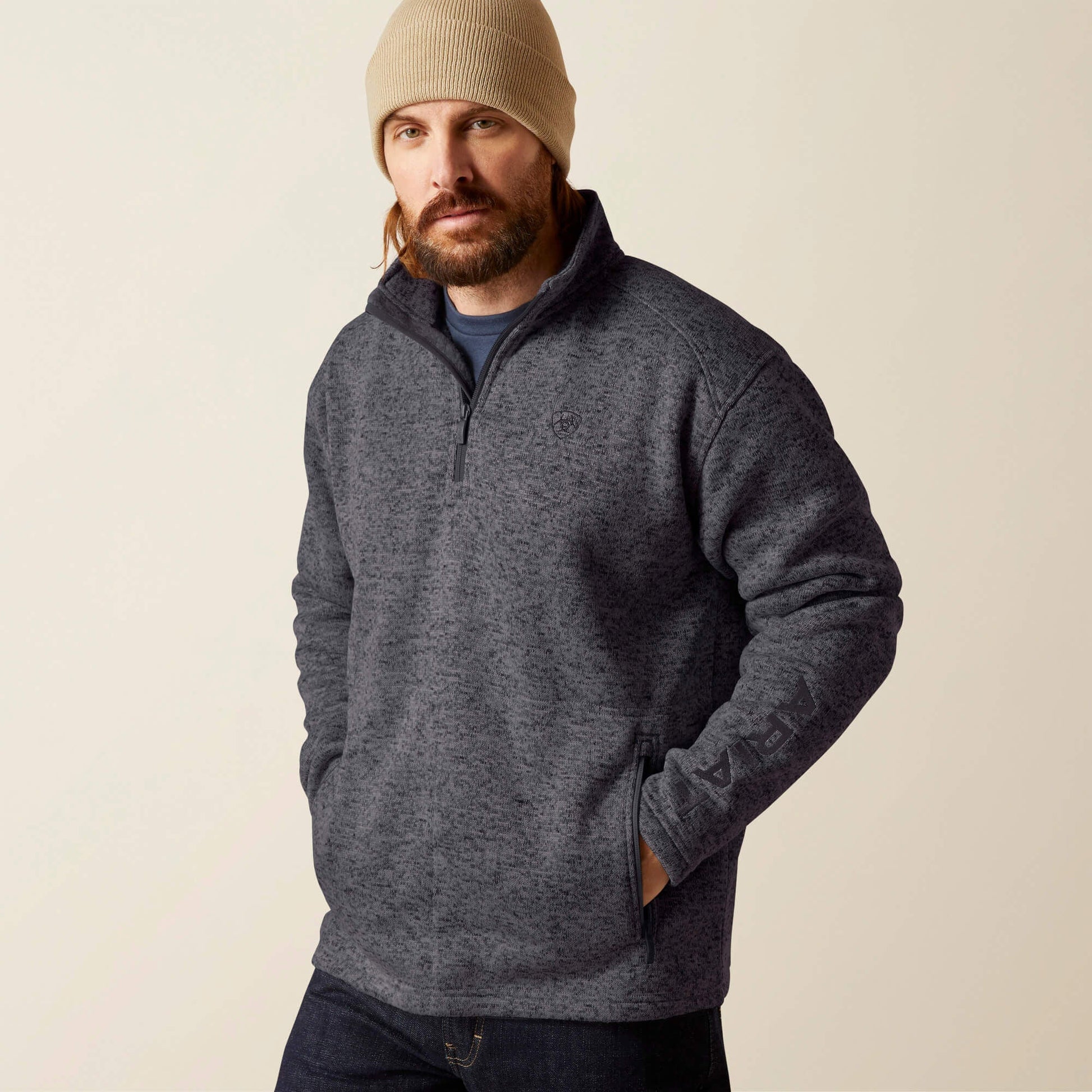 Caldwell Logo 1/4 Zip Sweater