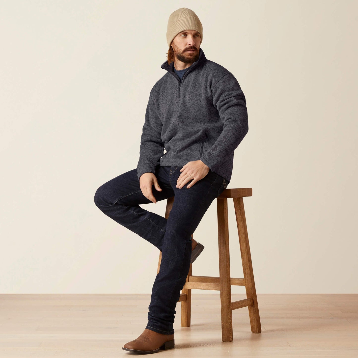 Caldwell Logo 1/4 Zip Sweater