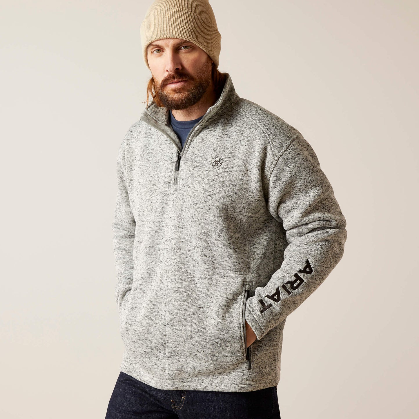 Caldwell Logo 1/4 Zip Sweater