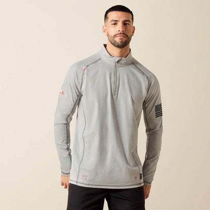 FR Combat Stretch Patriot 1/4 Zip Work Shirt