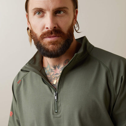 FR Combat Stretch Patriot 1/4 Zip Work Shirt
