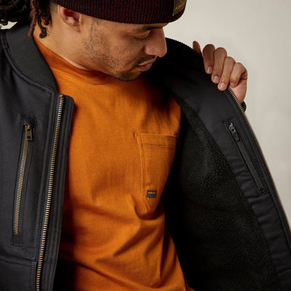 Rebar Stretch Canvas Bomber Jacket