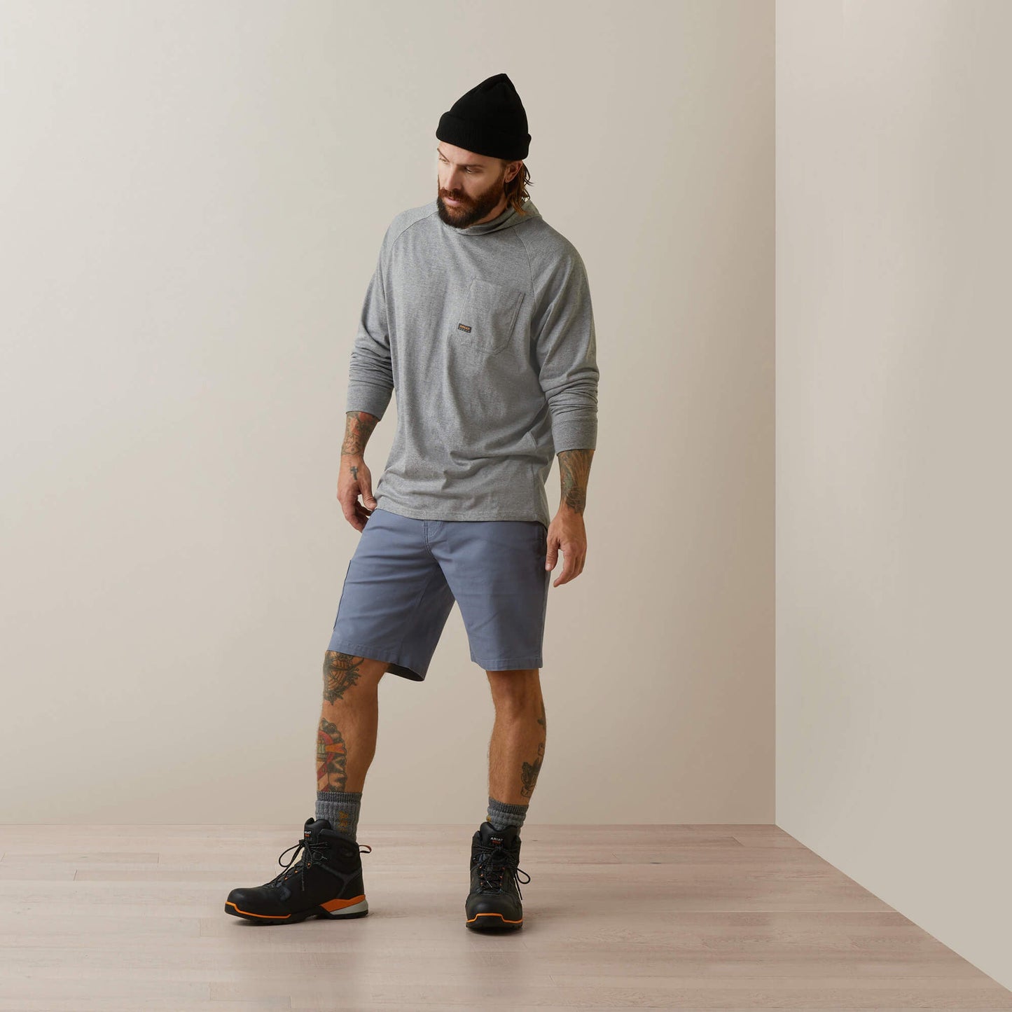 Rebar Cotton Strong Hooded T-Shirt