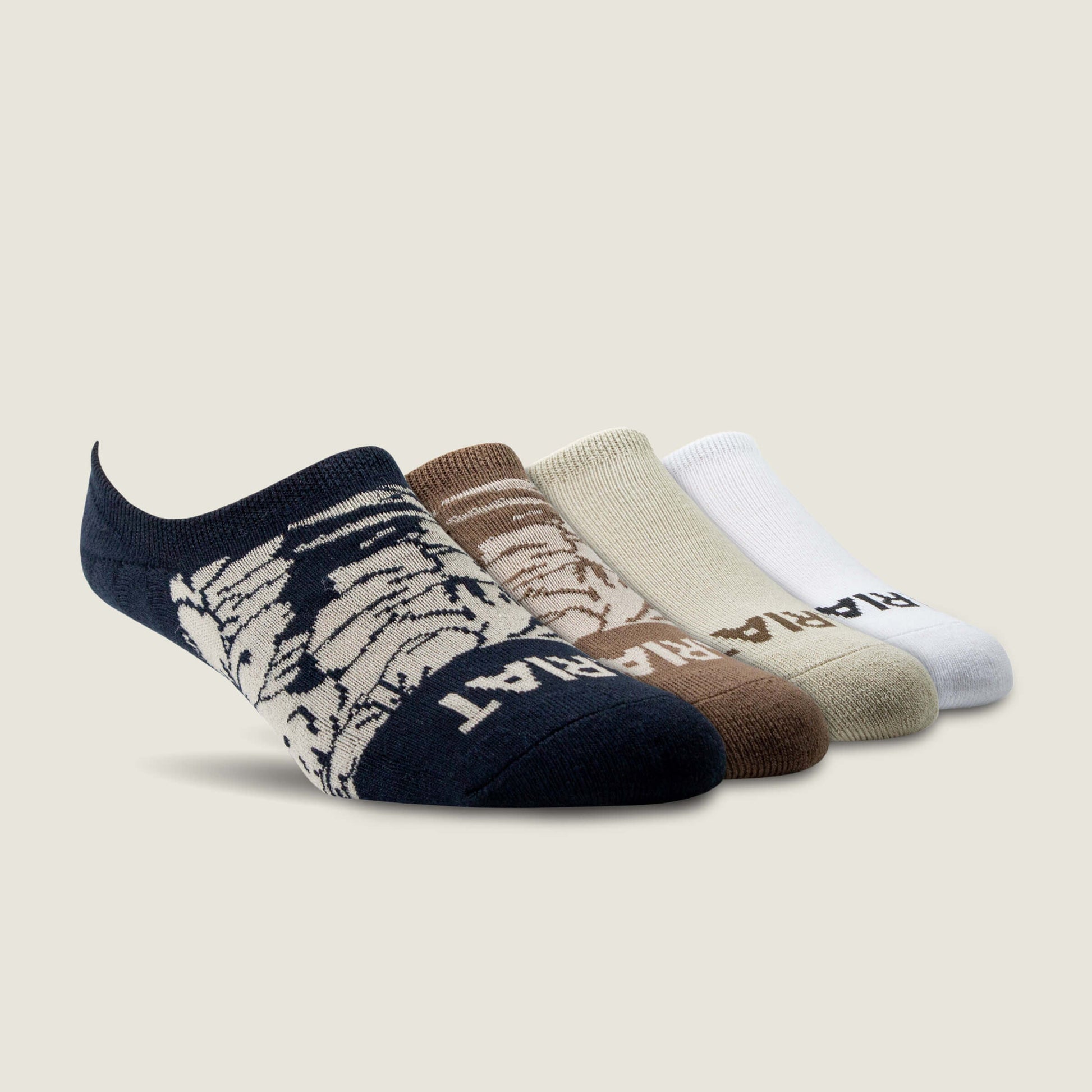 Hilo No Slip No Show Sock 4 Pair Multi Color Pack