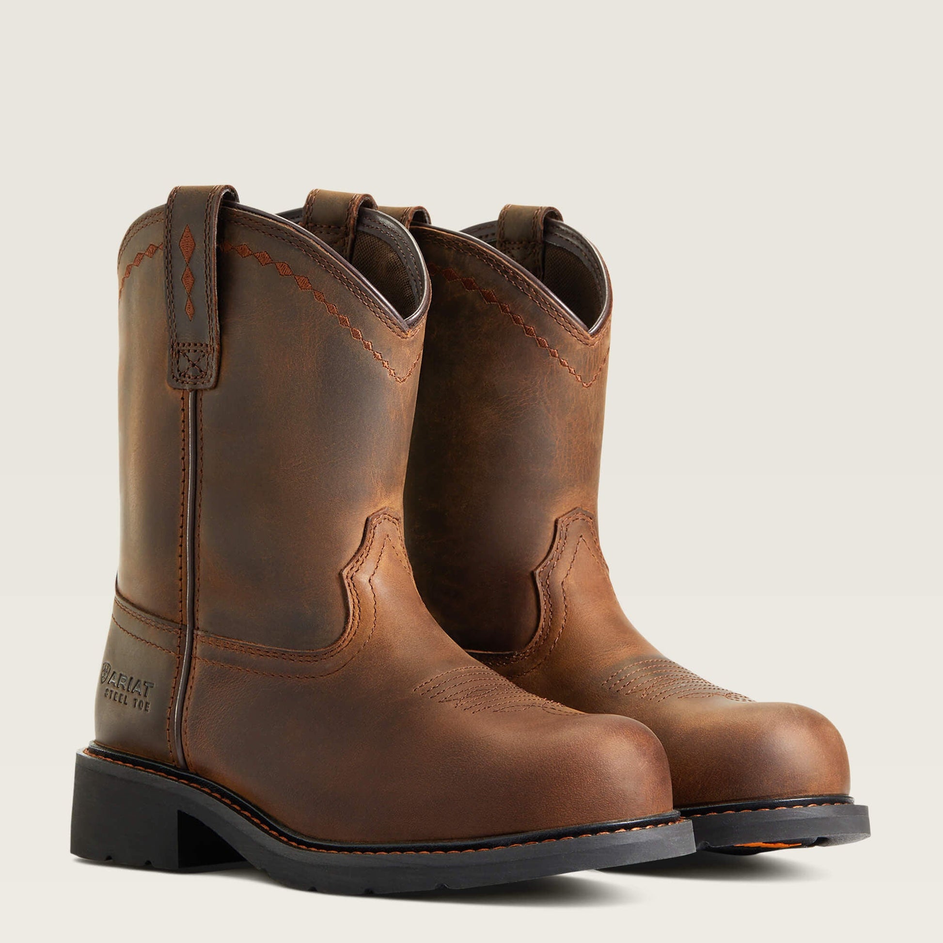 Fatbaby Work Pull-On Steel Toe Work Boot