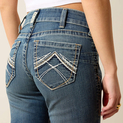 R.E.A.L. Mid Rise Stretch Whipstitch Boot Cut Jean