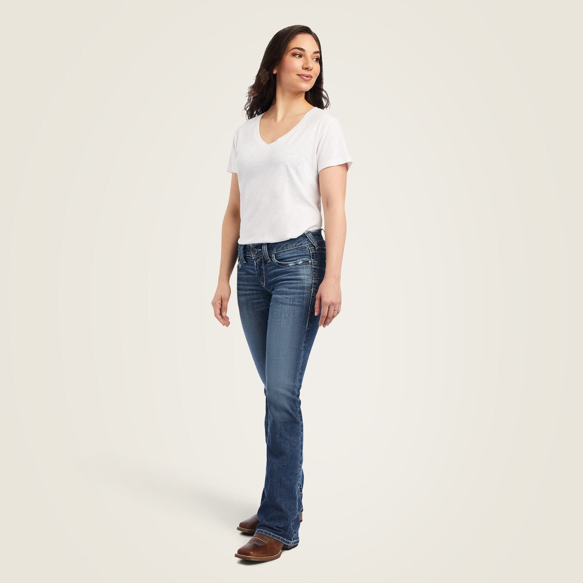 R.E.A.L. Mid Rise Raquel Boot Cut Jean