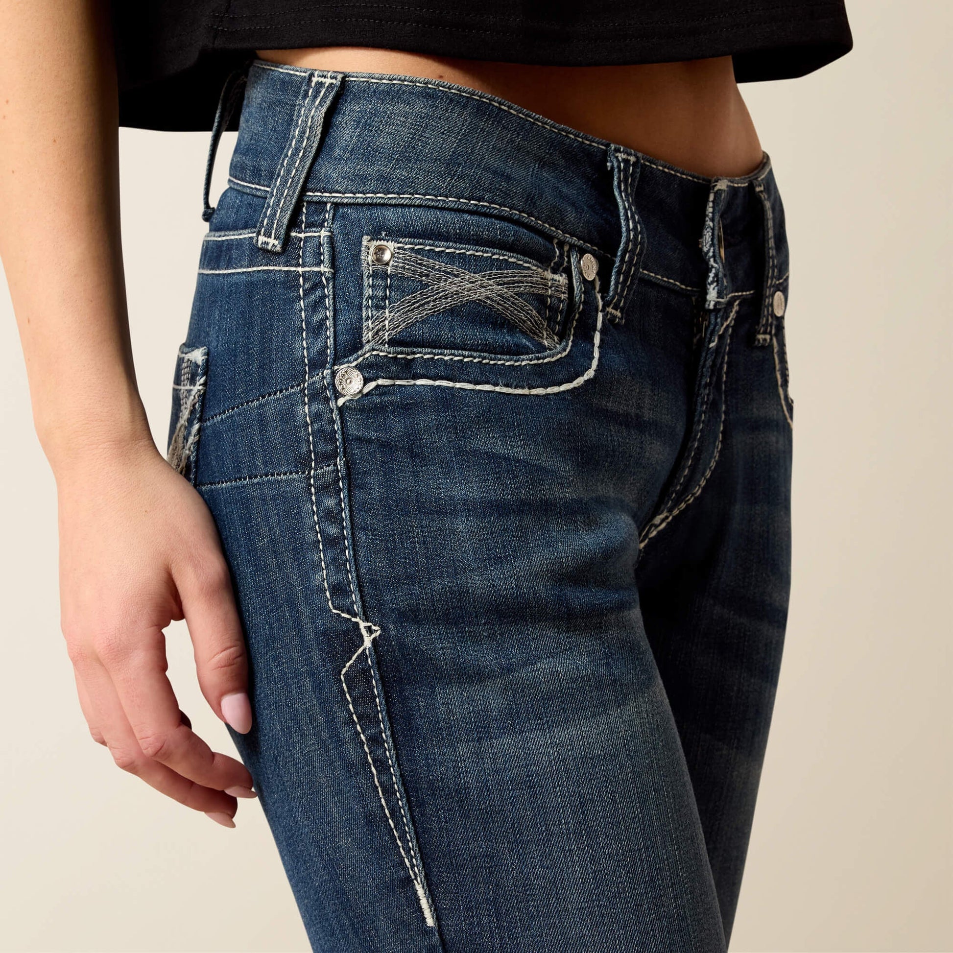 R.E.A.L. Mid Rise Stretch Ivy Stackable Straight Leg Jean