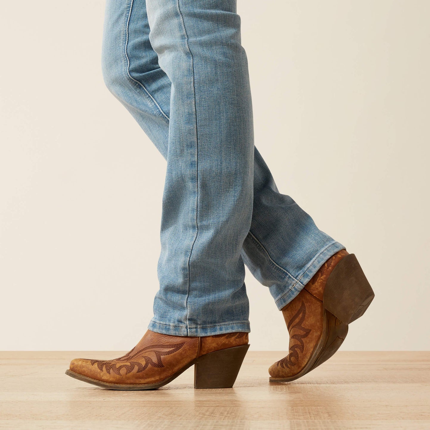 Mid Rise Alessia Straight Leg Jean