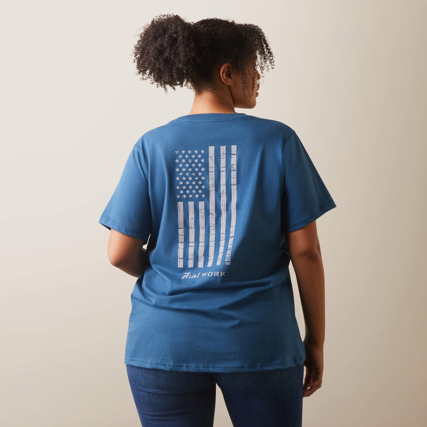 Rebar Cotton Strong American Flag Graphic T-Shirt
