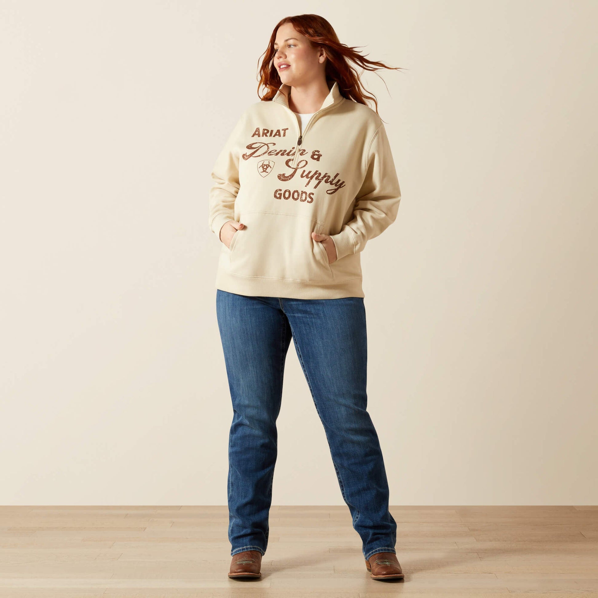 Denim and Supply 1/2 Zip Sweatshirt