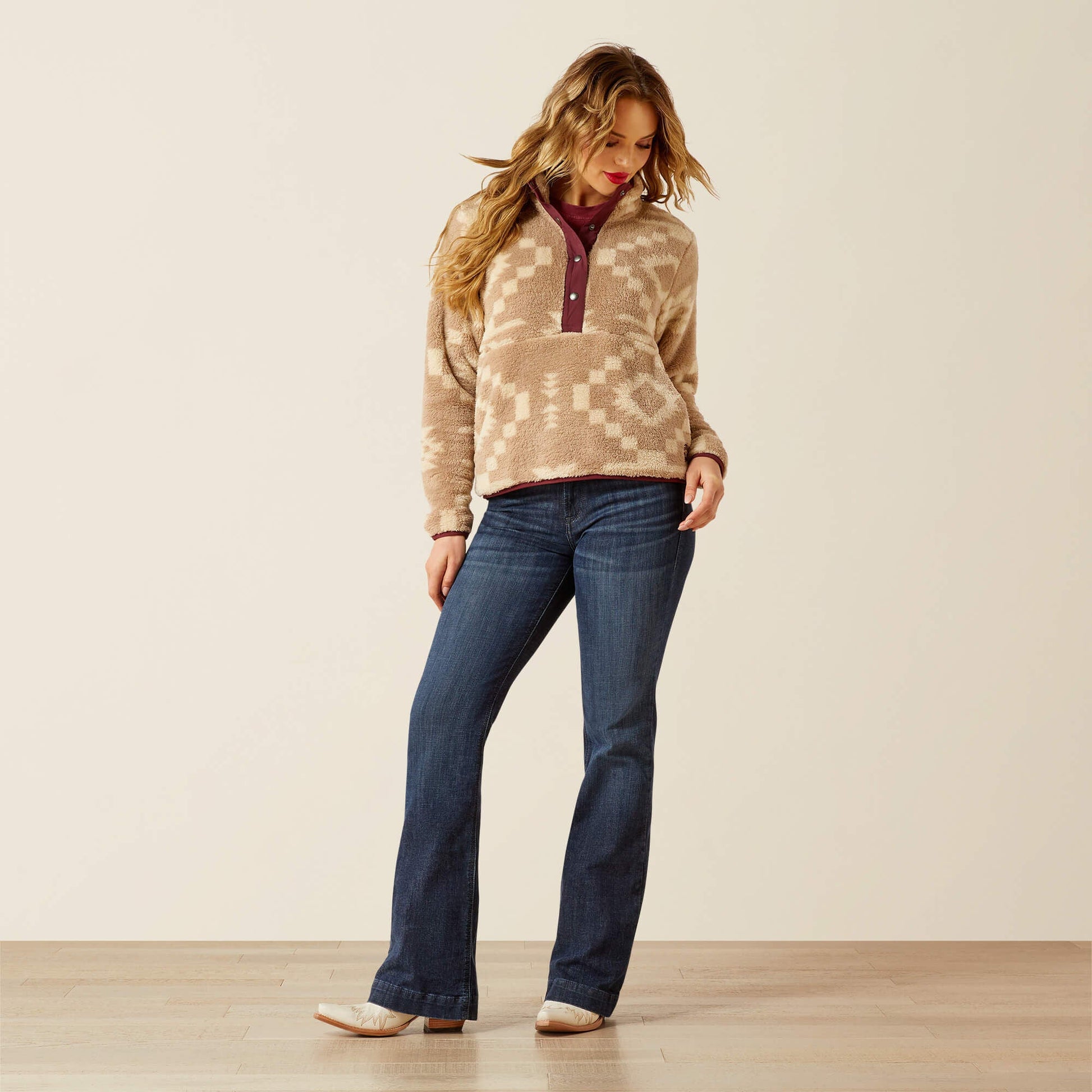Berber Snap Front Sweatshirt