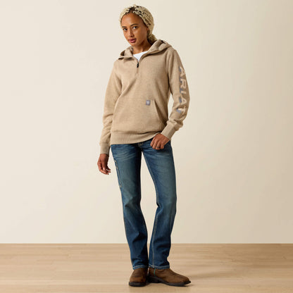 Rebar Lightweight Logo 1/2 Zip Hoodie