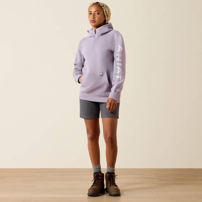 Rebar Lightweight Logo 1/2 Zip Hoodie