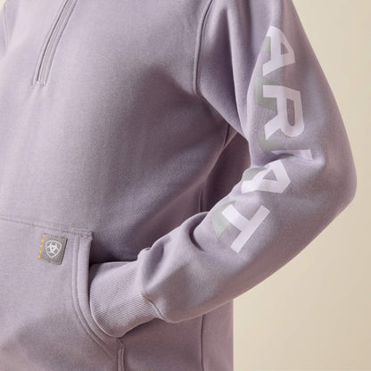 Rebar Lightweight Logo 1/2 Zip Hoodie