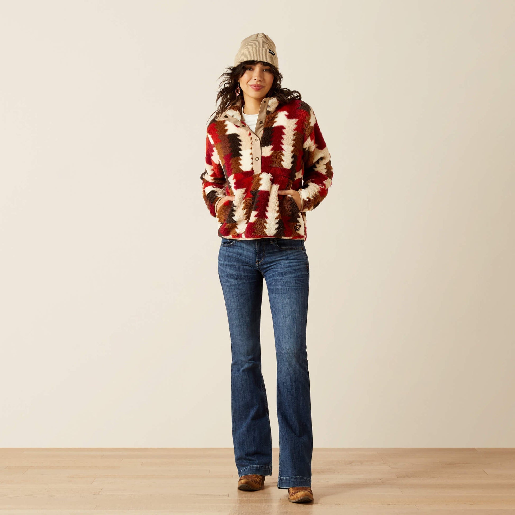 Berber Snap Front Sweatshirt