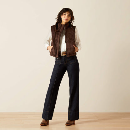 Swirls Faux Leather Vest