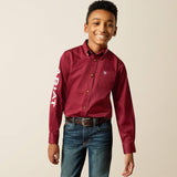 BURGUNDY/WHITE